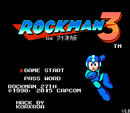 Rockman 3 - Showdown Edition Title Screen